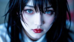 超写实质感少女脸部特写