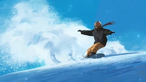 滑雪少年