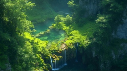 绿色护眼静谧山林