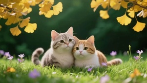 两只可爱的猫咪