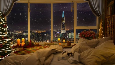 温馨新年圣诞卧室