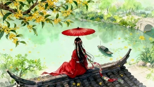 看风景的国风女孩