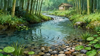 雨天竹林