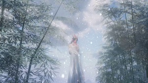 雪中的女子