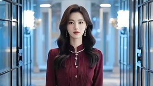 民国风复古红装美女