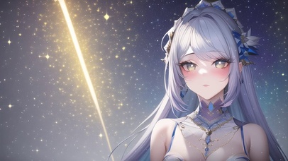 唯美可爱星空少女