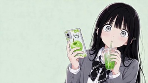 清新青苹果二次元美少女
