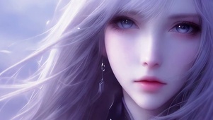 梦幻紫发动漫美女