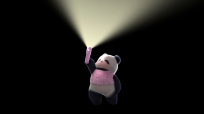 熊非熊手电筒开灯动态壁纸粉背心