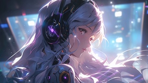 白发电竞少女
