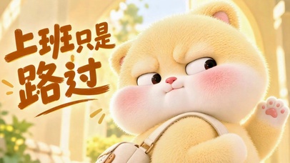 软萌小熊上班路过