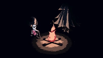 抽象火堆小男孩