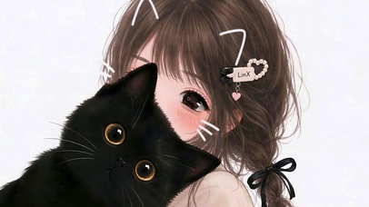 黑猫与少女