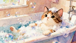 洗澡猫咪