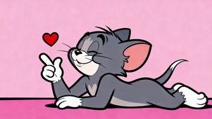 可爱情侣壁纸-汤姆猫