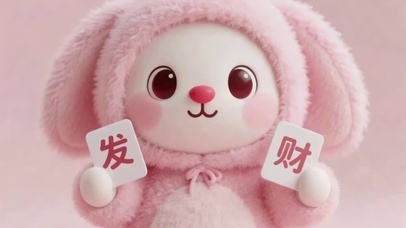 可爱的发财兔兔