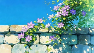 墙头鲜花