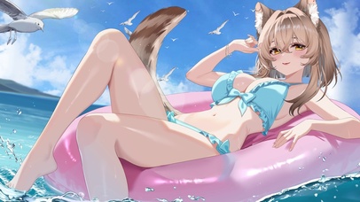 泳装猫娘