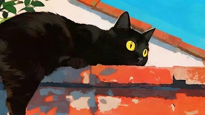翻墙猫咪带鱼屏
