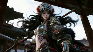 气质古风美女将军