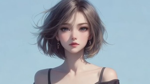 短发少女插画