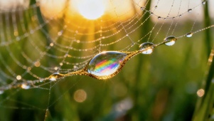 蛛网与露珠