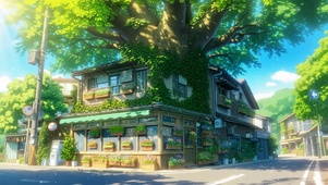 治愈夏天街边花店