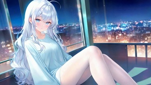 夜景窗边伊雷娜