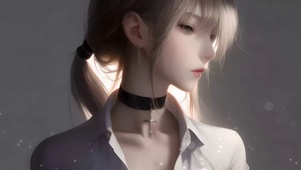唯美侧脸美女