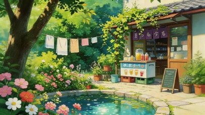 夏日绿色小卖部