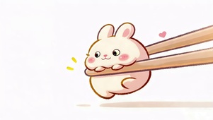 可爱小兔小团子