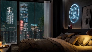 雨夜纽约豪华公寓