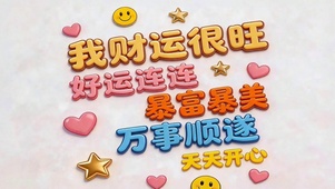 财运很旺 万事顺遂