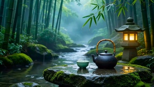 国风治愈竹林雨