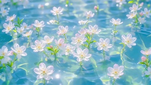涟漪里的春日小花