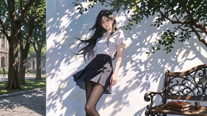 夏日午后的明媚少女