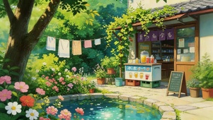 夏日绿色小卖部