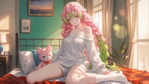 粉发居家少女甘露寺