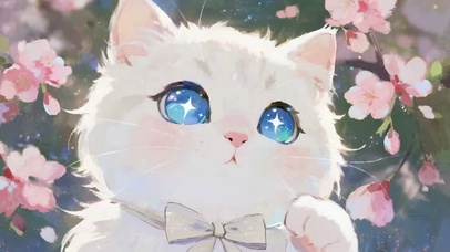 可爱的猫咪插画