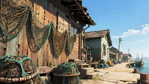 蓝天阳光海岸小屋