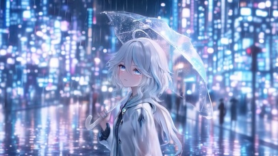 芙宁娜雨中