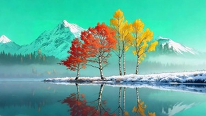 雪湖彩林