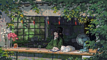 发呆的精灵女孩