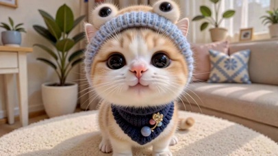 软萌大眼可爱橘猫咪