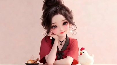 可爱女孩与萌宠