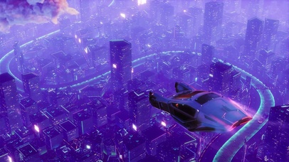 未来科幻城市飞船