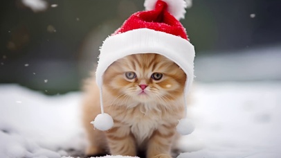 可爱戴帽小猫咪