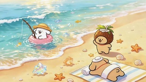 海滩狗狗