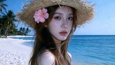 海岛纯欲朦胧感少女4K