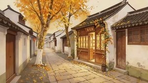 清晨小巷